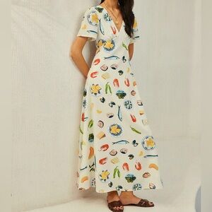 Commense Artistic Print Maxi Dress
